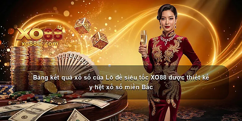 Bảng kết quả xổ số của Lô đề siêu tốc XO88 được thiết kế y hệt xổ số miền Bắc