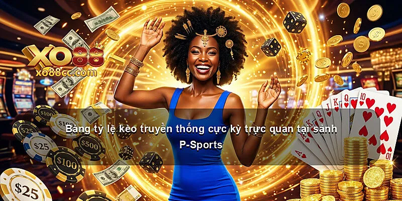 Bảng tỷ lệ kèo truyền thống cực kỳ trực quan tại sảnh P-Sports