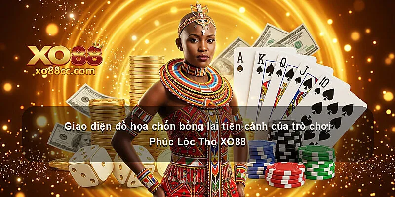 Giao diện đồ họa chốn bồng lai tiên cảnh của trò chơi Phúc Lộc Thọ XO88