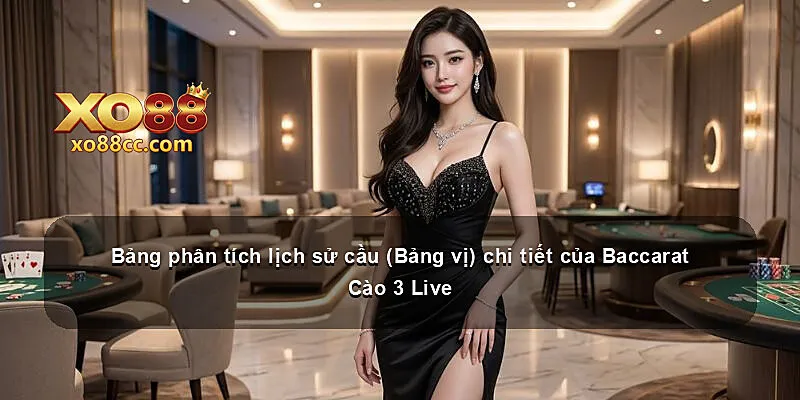 Bảng phân tích lịch sử cầu (Bảng vị) chi tiết của Baccarat Cào 3 Live
