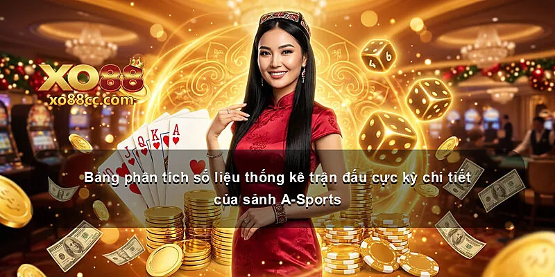 Bảng phân tích số liệu thống kê trận đấu cực kỳ chi tiết của sảnh A-Sports