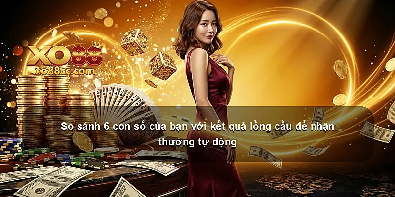 So sánh 6 con số của bạn với kết quả lồng cầu để nhận thưởng tự động